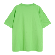Back view of the vibrant green Sp5der Wait Web T-shirt, showcasing the brand's signature urban streetwear aesthetic.