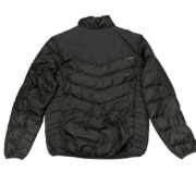 Rear view of the Sp5der Men’s Light Down Puffer Jacket in black, showcasing the modern silhouette and signature branding.
