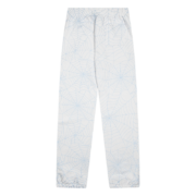 Front view of the Sp5der AOP Web Sweatpant in heather grey, featuring an all-over web print design and comfortable fit.