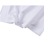 Close up shot showcasing the premium high-quality fabric texture of the white Sp5der Juan V2 Tee motorsport shirt.