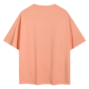 Back view of a peach Sp5der Print t-shirt, showcasing the plain comfortable and durable streetwear design.