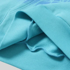 Sp5der OG Web V2 Spray Hoodie 'Light Blue' close up