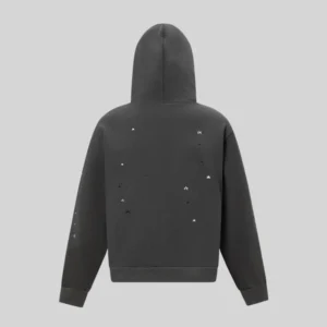 Sp5der Splat Punk Hoodie 'Grey' back view