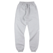 Back view of the heather grey Sp5der Arach NY Phobia sweatpants with a loose fit and elasticated waistband design.
