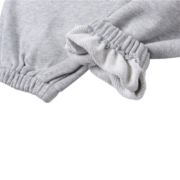 Close up of the elastic cuff and high-quality grey fabric texture of the Sp5der Arach NY Phobia sweatpants product.