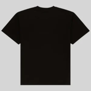 Back view of the black Sp5der Big 5 Star Rhinestone Tee made from 100% premium cotton for a comfortable streetwear fit.