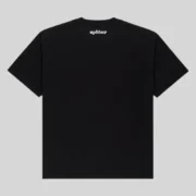 Back view of the black Sp5der Diffused Collegiate Tee with small white brand logo at the center of the upper back.