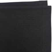 Close up of the premium heavyweight cotton fabric texture used for the Sp5der Warped Tee in solid black color.