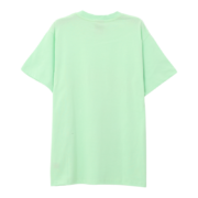Back view of the light green Sp5der Wait Web t-shirt showing its plain back side and high-quality cotton fabric.
