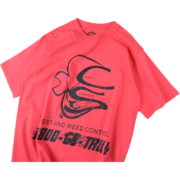 Sp5der Bite Tee in red featuring a bold black graphic print, premium cotton construction, and an edgy streetwear aesthetic.