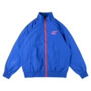 Sp5der Pro Windbreaker Jacket in royal blue with a vibrant orange front zipper and a sleek modern lightweight design