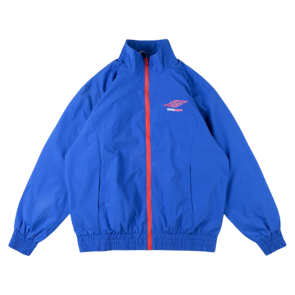 Sp5der Pro Windbreaker Jacket in royal blue with a vibrant orange front zipper and a sleek modern lightweight design
