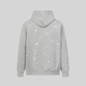 Sp5der Atlanta Full Zip Hoodie 'Grey' back view