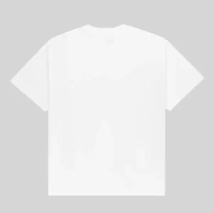 Back view of the Sp5der Commerce Tee, a premium 100% cotton streetwear t-shirt in white, FW25 collection design.