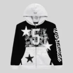 Sp5der Triple 5 Stitch Zip Up 'Black' front view