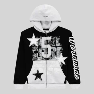Sp5der Triple 5 Stitch Zip Up 'Black' front view
