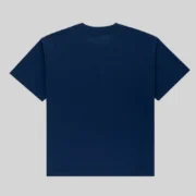 Navy blue Sp5der Campus Tee shown from the back view, featuring a standard fit in lightweight 100% cotton material.