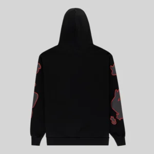 Sp5der Beluga Outline Hoodie 'Black' back view