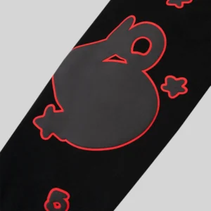 Sp5der Beluga Outline Hoodie 'Black' close up
