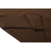 Close-up view of the premium fabric texture and stitching on the Sp5der Brown Angel 555 Tee for high-quality detail.