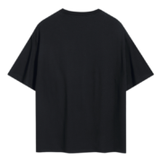 Back view of the black Sp5der Worldwide Star Beluga T-shirt featuring a streetwear design and urban aesthetic style.