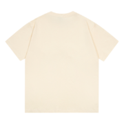 Beige Sp5der Wait Web T-shirt back view displaying the clean and plain style of this premium oversized streetwear tee
