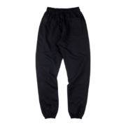 Back view of black Sp5der Souvenir SP5 sweatpants featuring an elasticated waistband and comfortable loose fit.