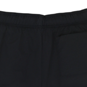 Close-up view of the waistband and pocket detail on the black Sp5der Pro Double Layer athletic performance shorts.