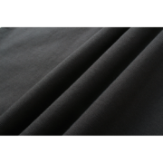 Close-up view of the premium black cotton fabric used in the Sp5der Wait Web T-shirt construction and material.