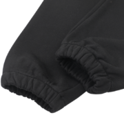 Detailed view of the black elasticated cuffs on the premium Sp5der OG Web Sweatpants, showcasing quality construction.