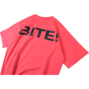 The Sp5der Bite Tee in red featuring a bold black graphic print, crafted from premium comfortable cotton streetwear.