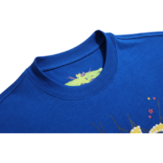 Royal blue Sp5der Summer Sports T-shirt with a detailed spider graphic print on performance moisture-wicking fabric.