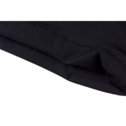 Close-up view of the premium fabric and reinforced hem stitching detail on the black SP5DER Hellcat Kenny streetwear tee.