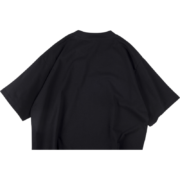 The back view of a plain black SP5DER Pro LW Tee, a lightweight performance streetwear shirt with an athletic cut.