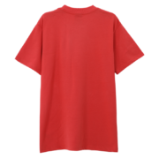 Back view of a red Sp5der Web T-shirt featuring premium cotton construction, a comfortable relaxed fit, and streetwear style.