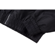 Close-up view of the elastic cuff detail on the black Sp5der Pro windbreaker jacket for active urban individuals.