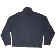 Back view of the premium Sp5der fleece jacket featuring signature branding and high-quality warm fabric material.