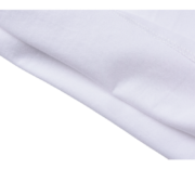 Close-up view of the premium white fabric texture used for the Sp5der Juan V2 Tee, showcasing quality material.