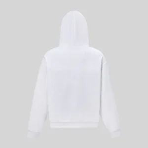 Sp5der OG Rhinestone Hoodie 'White' back view