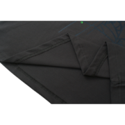 Close up view of the premium cotton fabric and detailed stitching on the Sp5der Wait Web T-shirt graphic design