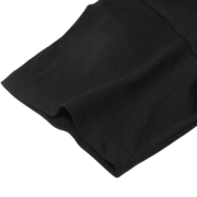 Detailed close-up view of the premium fabric texture on the black Sp5der Young Thug Atlanta T-shirt sleeve