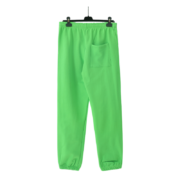 Back view of the premium green Sp5der Websuit sweatpants with elasticated waistband and comfortable loose fit.
