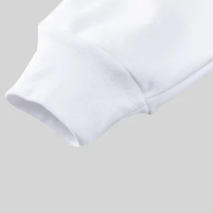 Sp5der OG Rhinestone Hoodie 'White' close up