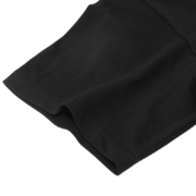 Close-up view of the high-quality black fabric detail from the premium Sp5der Web Pink Print streetwear t-shirt.