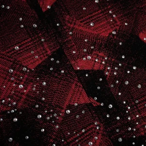 Sp5der Star Plaid Full Zip Hoodie close up