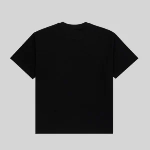Sp5der Cross Country Slub Tee in black showing the plain back view of this premium streetwear graphic t-shirt.