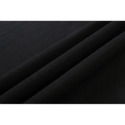 Close-up view of the premium black cotton fabric used for the Sp5der Atlanta Print T-Shirt, highlighting its quality.