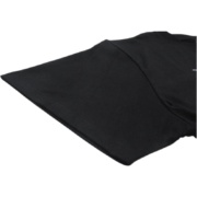 A detailed close-up view showing the fabric and sleeve construction of the black Sp5der Atlanta Print T-Shirt.