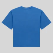 Back view of the premium blue Sp5der R5cing Tee made from 100% cotton for a comfortable everyday streetwear fit.