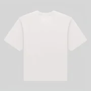 Back view of the white Sp5der R5cing Tee made from 100% cotton, showcasing the clean design of this streetwear essential.